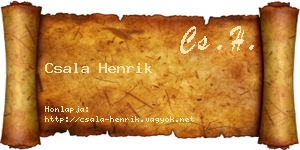 Csala Henrik névjegykártya