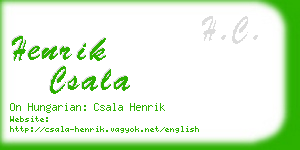 henrik csala business card